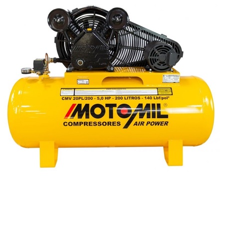 Compressor Profissional Leve Motomil CMV-20PL/200 5hp 220v