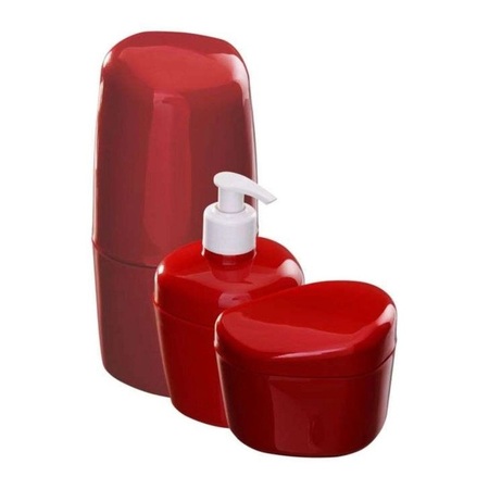 Kit Banheiro Astra 3 Peças Vermelho