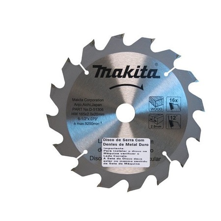 Disco de Serra Circular Makita D51306 165x20mm 16 Dentes