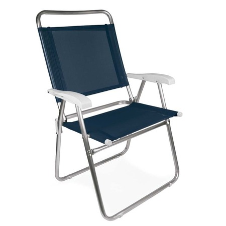 Cadeira Mor Master Plus Alumínio Azul 2112