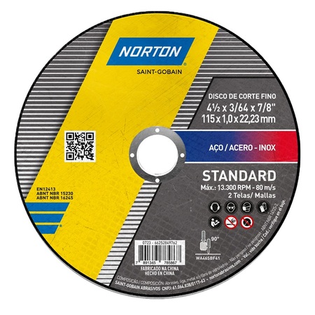 Disco Corte Norton Standard 115x1,0x22,23mm