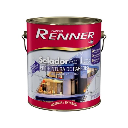 Selador Acrílico Premium Renner 3,6 Litros 288110.01 (limita absorção de tinta)