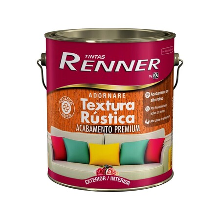 Textura/Tinta Adornare Rústica Premium Branco Renner 4,8kg Rv3575.01