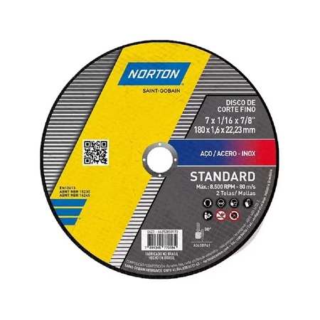 Disco Corte Norton Standard 180x1,6x22,23mm