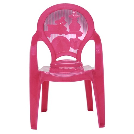 Cadeira Infantil Tramontina Catty Estampada em Polipropileno Rosa 92266/060