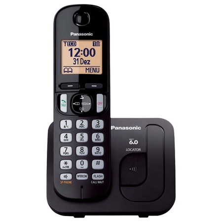 Telefone sem Fio Panasonic KX-TGC210LBB Dect 6,0 Preto