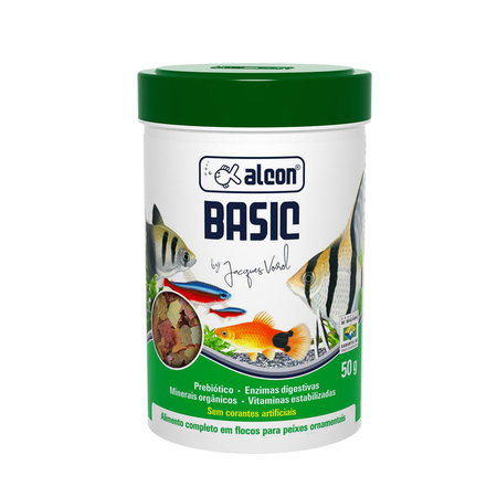 Ração para Peixe Basic Alcon Flocos 50g