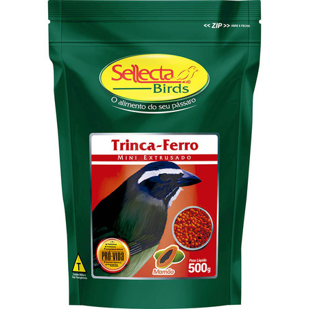 Alimento Sellecta Trinca-Ferro Mini Extrusado Mamão 500g
