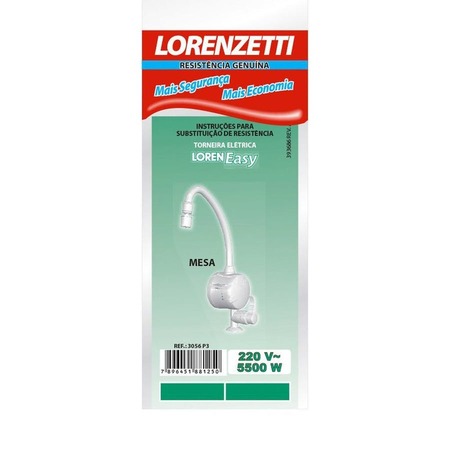 Resistência Lorenzetti para Torneira Elétrica Loren Easy de Mesa 3056P3 5500w 220v