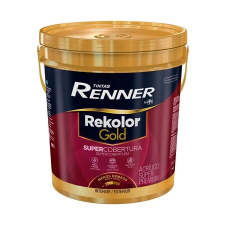 Tinta Renner Rekolor Gold Supercobertura Fosco Branco 16 Litros Rv3300.45