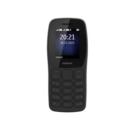Celular Nokia 105 Dual Chip + Rádio FM + Lanterna + Jogos Pré-Instalados - Preto – NK093