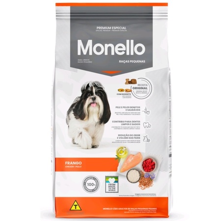 Ração Monello Premium Especial Cães Adultos Raças Pequenas Frango 25kg