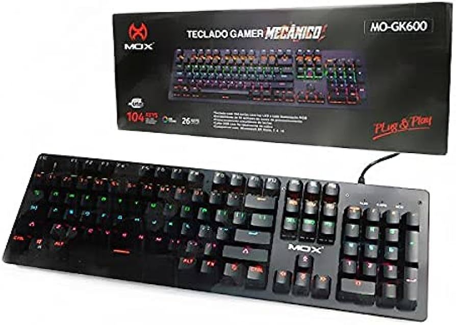 Teclado Gamer Mecânico Usb Rgb Led Mox Mo gk600