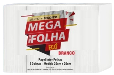 Papel Toalha Mega Inter Folha 100 Celulose 1000 Unidades Ailos