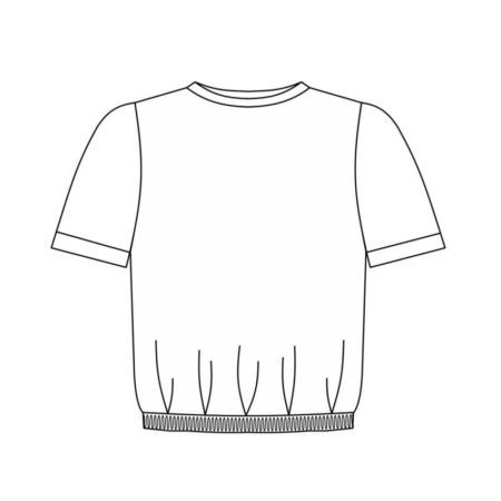Molde Camiseta Barra com Elástico - Feminina