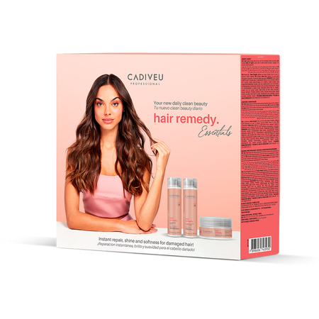 Kit Cadiveu Professional Hair Remedy - Shampoo 250ml + Condicionador 250ml + Máscara Reparadora 200ml