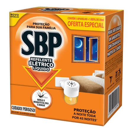 SBP ELETRICO APARELHO + REFIL 35ML MULT INSETICIDA