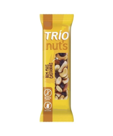 BARRA CEREAL TRIO NUTS TRADICIONAL 30GR, KIT 12 UN