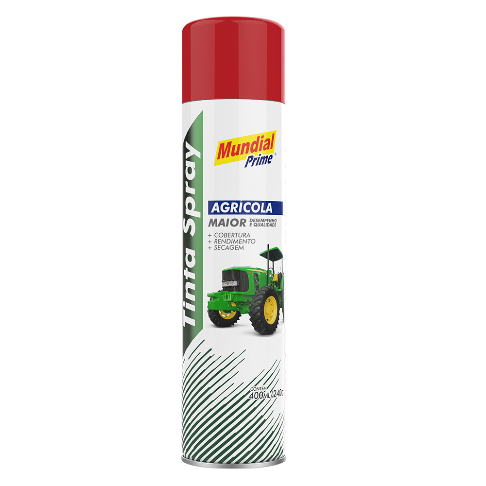TINTA SPRAY 400ML AGRICOLA MUNDIAL PRIME VERMELHO