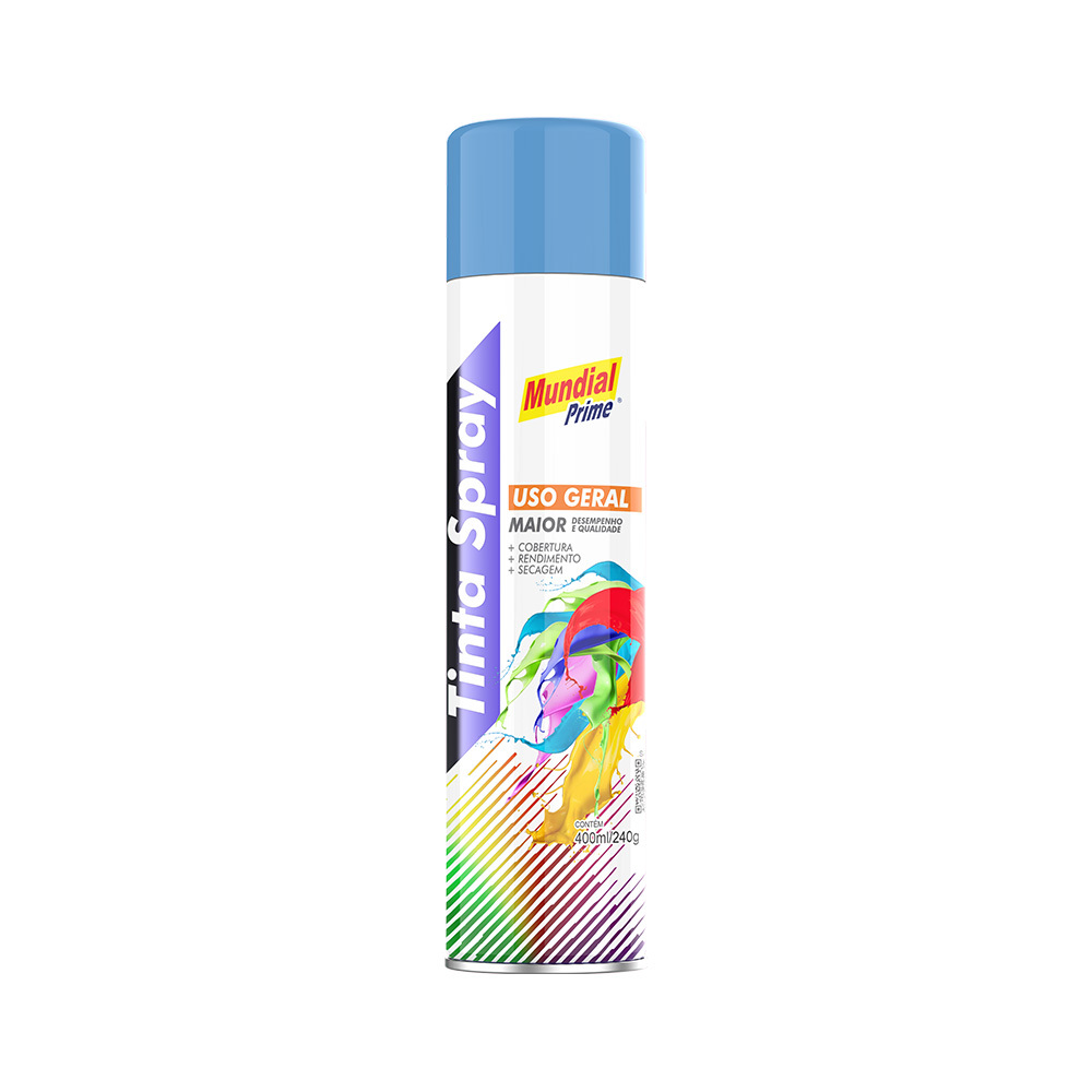 TINTA SPRAY 400ML MUNDIAL PRIME UG AZUL CLARO