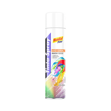 TINTA SPRAY 400ML MUNDIAL PRIME UG BRANCO