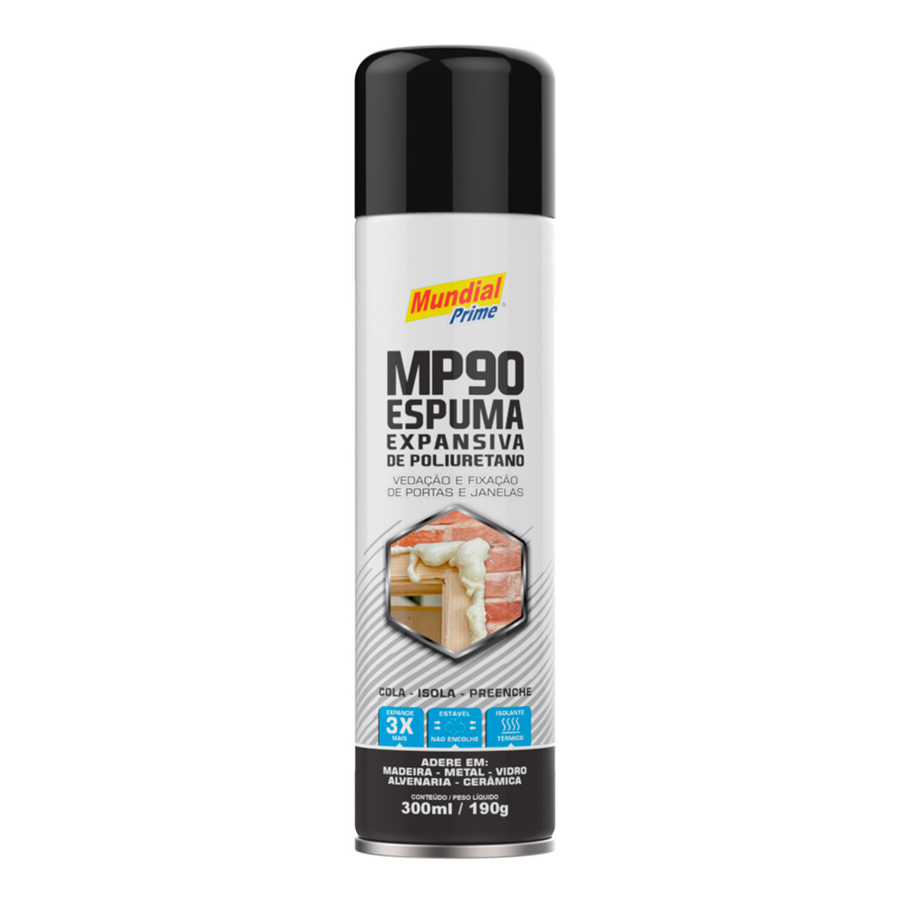 ESPUMA DE POLIURETANO 300ML 190G MUNDIAL PRIME