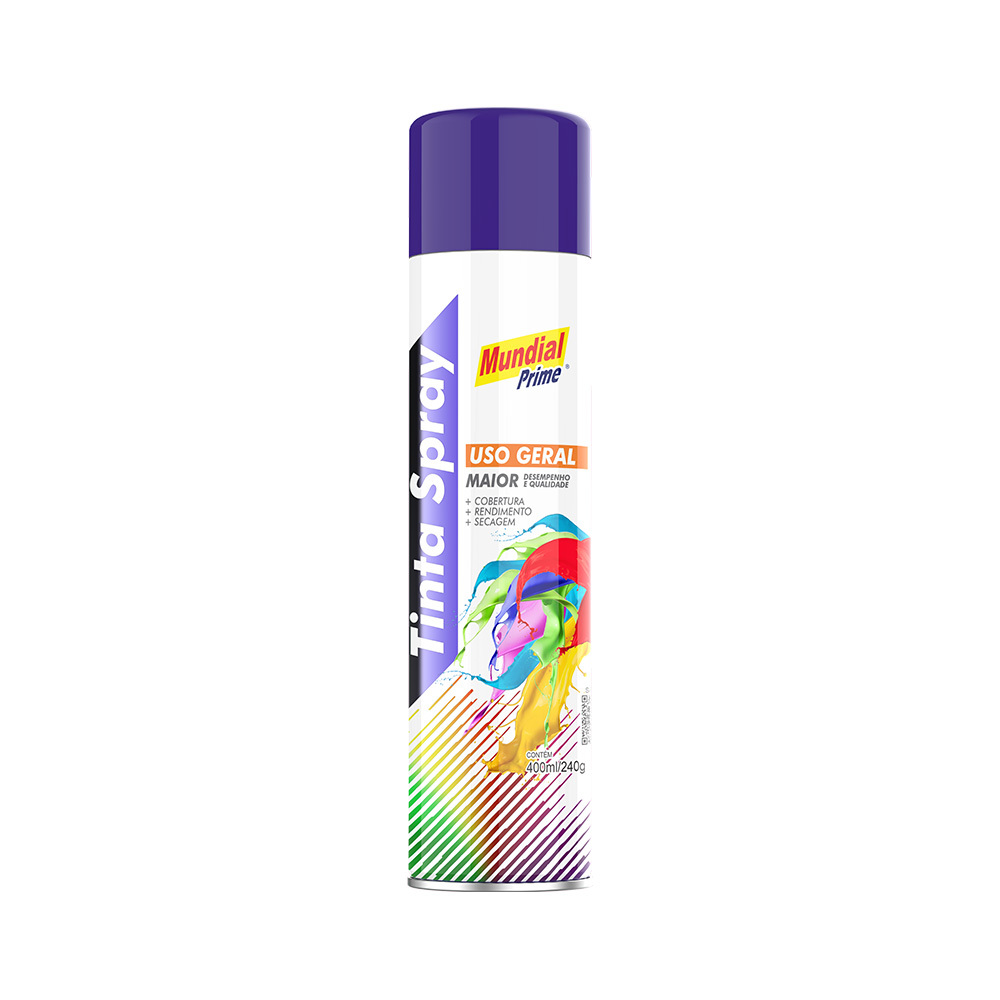 TINTA SPRAY 400ML MUNDIAL PRIME UG AZUL ESCURO