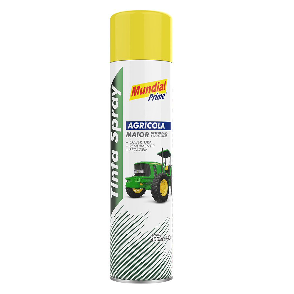 TINTA SPRAY 400ML  AGRICOLA MUNDIAL PRIME AMARELO
