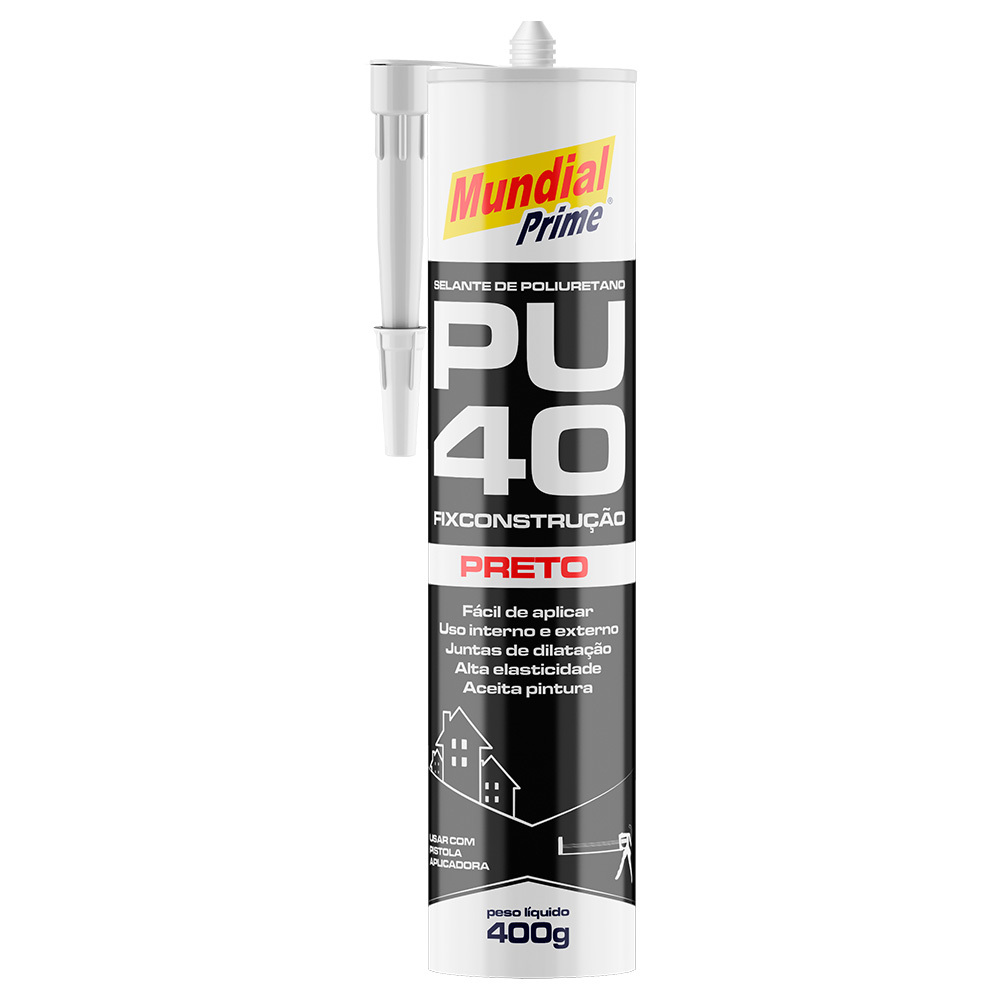 SELANTE DE POLIURETANO PU40 400GR MP PRETO