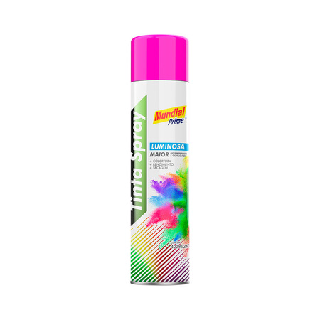 TINTA SPRAY 400ML MUNDIAL PRIME LUMINOSA PINK
