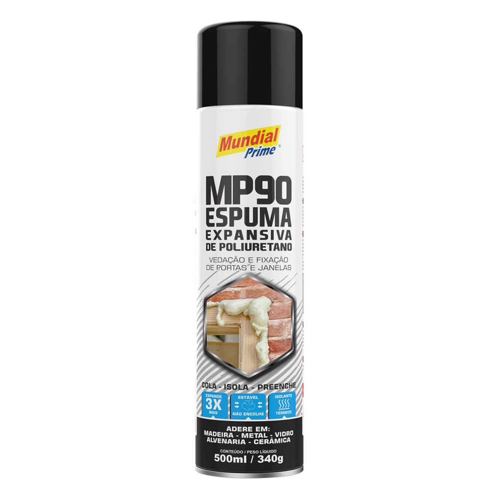 ESPUMA DE POLIURETANO 500ML 320G MUNDIAL PRIME