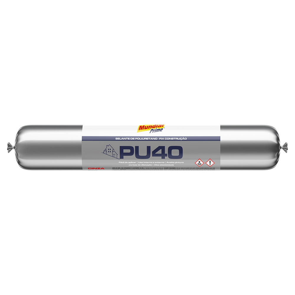 SELANTE DE POLIURETANO PU40 SALSICHA 800G MP CINZA