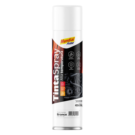 TINTA SPRAY 400ML MUNDIAL PRIME A TEMP BRANCO FOSC