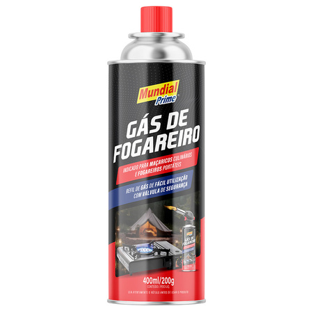 GAS DE FOGAREIRO 400ML/200G MUNDIAL PRIME
