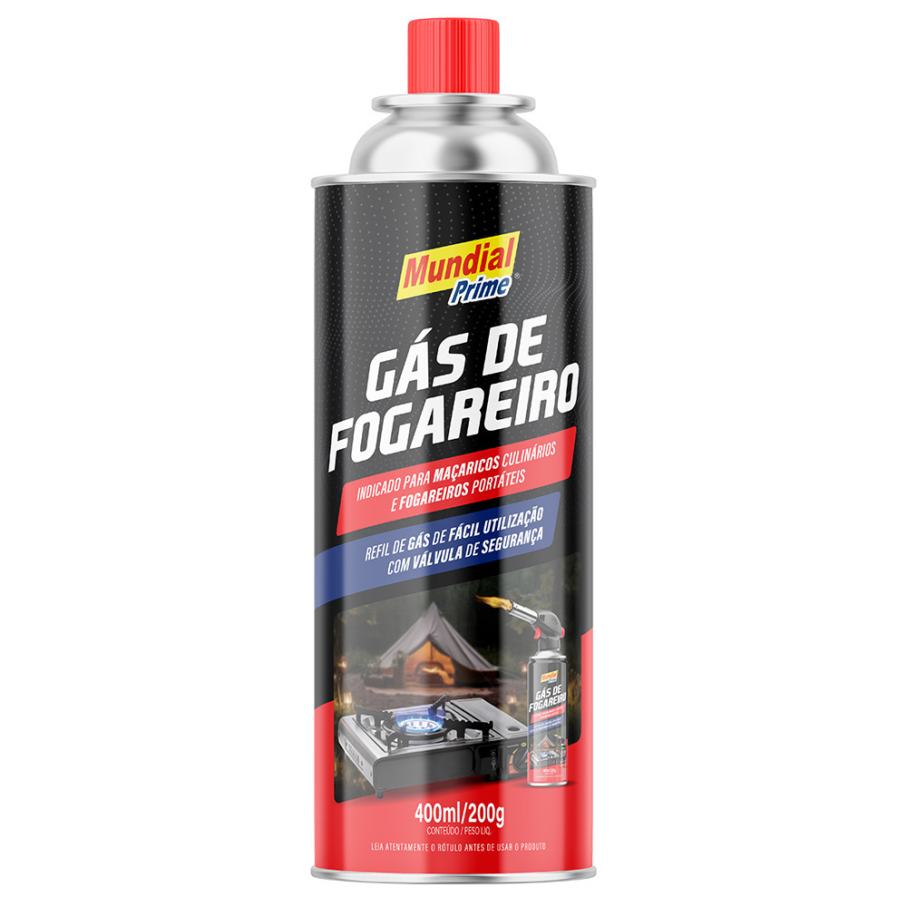 GAS DE FOGAREIRO 400ML/200G MUNDIAL PRIME
