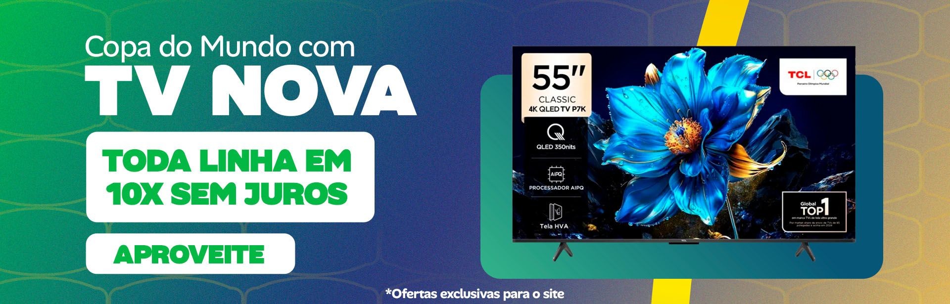 Copa do mundo com TV nova