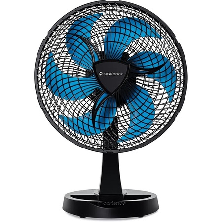 Ventilador Cadence New Windy Preto e Azul VTR560 30cm 220v