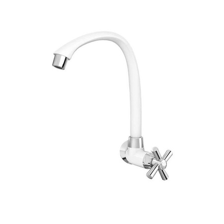 Torneira Cozinha Parede Alta Tigre Branco/Cromado 471