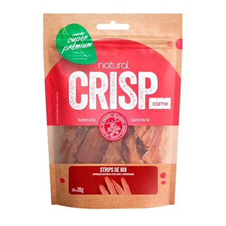 Snack Natural Crisp Iscas Bovina para Gatos 20g