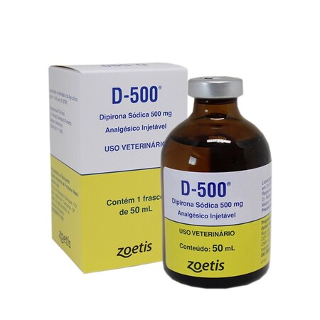 D-500 Dipirona Zoetis Intramuscular ou Intravenoso 50ml