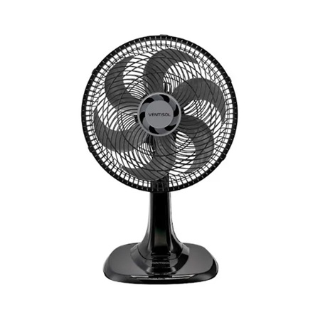 Ventilador de Mesa Ventisol Turbo 6 Pás 30cm Preto 220v