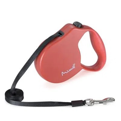 Guia Retrátil Mimo Pet Safe Walk Emborrachada 4 Metros até 11kg P Vermelha PP026