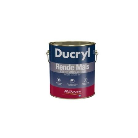 Tinta Ducryl Renner Acrílico Standard Branco Fosco Rende Mais 3,6 Litros 701.01