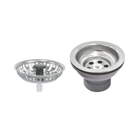 Válvula Tramontina Econômica 3 1/2" sem Escape em Aço Inox Polido 94510/012 3.1/2