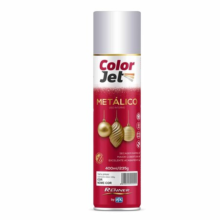 Tinta Renner Color Jet Metálico Cromado 400ml 1630