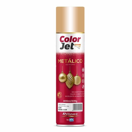 Tinta Renner Color Jet Metálico Ouro 400ml 1636