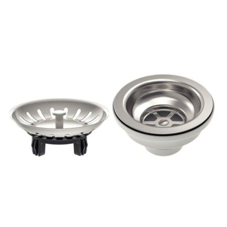 Válvula Tramontina Econômica 4 1/2" sem Escape em Aço Inox Polido e Polipropileno para Pias e Cubas 94510/027 4.1/2 3pin