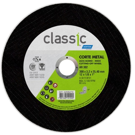 Disco de Corte Norton Classic AR302 300x3,2x25,40mm 66252842718