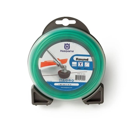 Fio para Roçadeira Redondo Verde Husqvarna 1,6mm Donut 15m