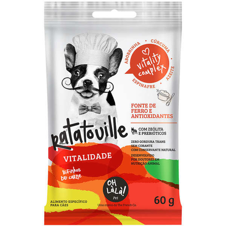 Petisco Bifinho Oh Làlà Ratatouille Vitalidade Carne 60g